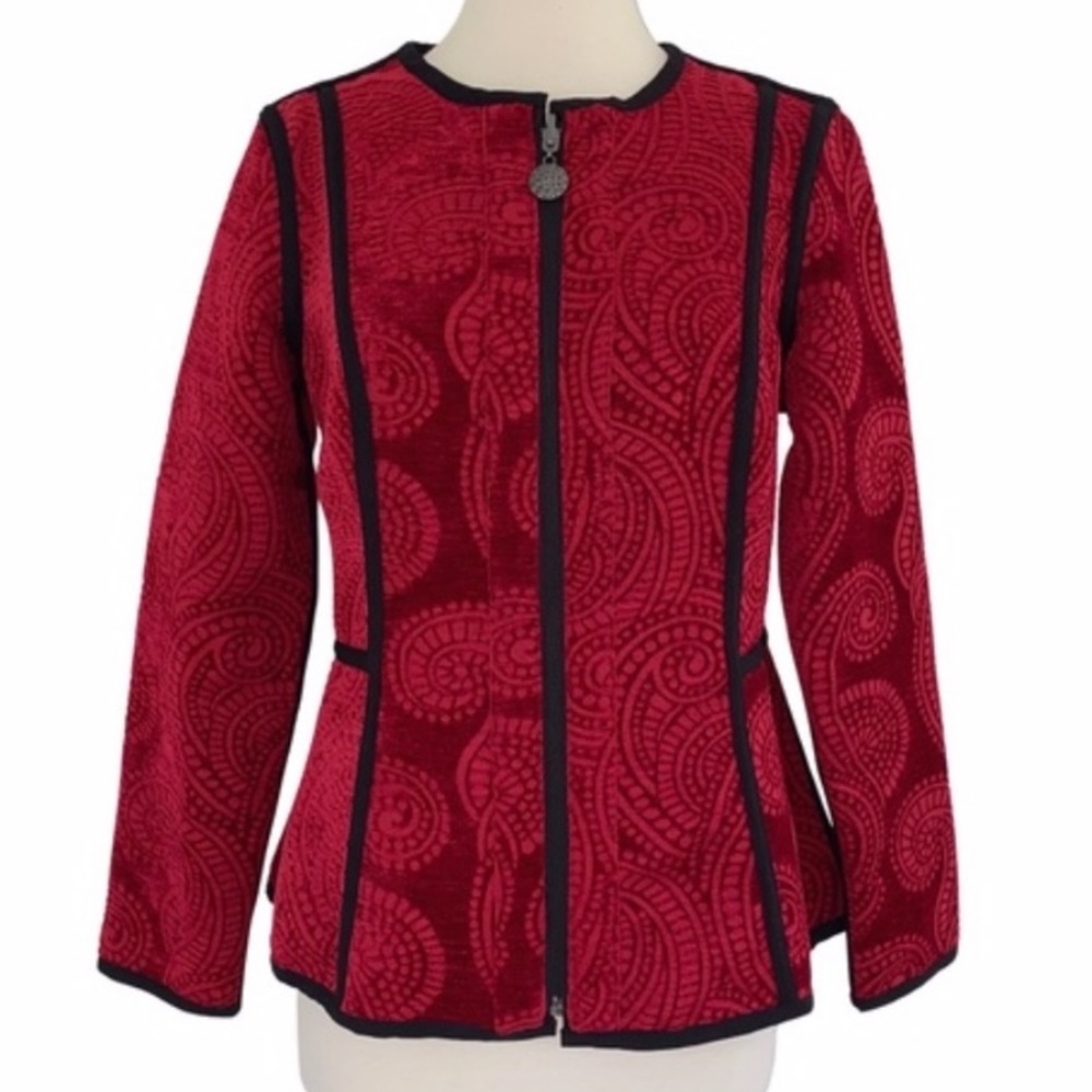 Trimdin Reversible Firenze Collection Scarlet Jacket Small - Picture 16 of 16